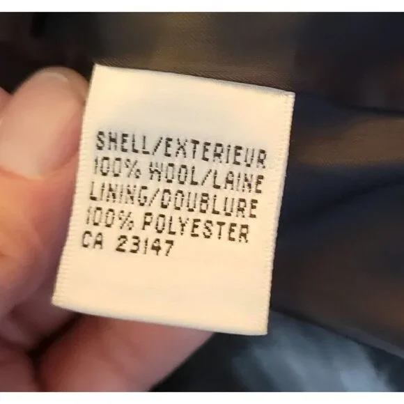 TALBOTS B&W Wool Btn-Up Blazer - Picture 7 of 7